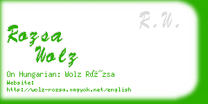 rozsa wolz business card